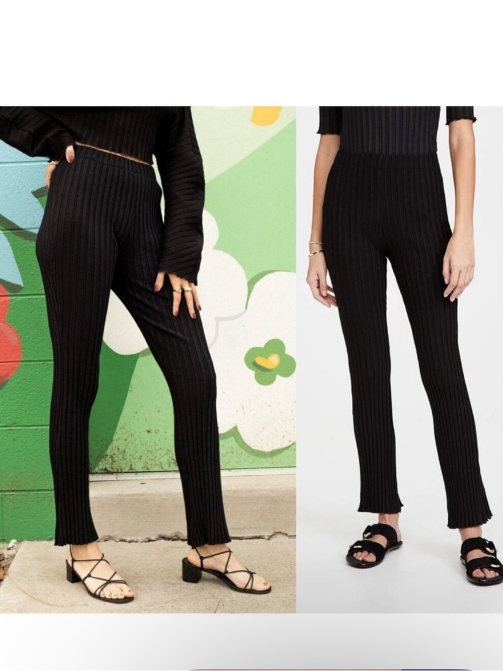Simon Miller Cyrene Rib Knit Pull On Pants Women’s Size Medium In Black